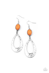 Paparazzi "Badlands Baby" Orange Earrings Paparazzi Jewelry