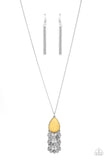 Paparazzi "Musically Mojave" Yellow Necklace & Earring Set Paparazzi Jewelry