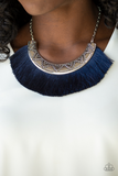 Paparazzi VINTAGE VAULT “Might and Mane” Blue Necklace & Earring Set Paparazzi Jewelry