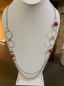 Paparazzi "Finish What You Started" Red Necklace & Earring Set Paparazzi Jewelry