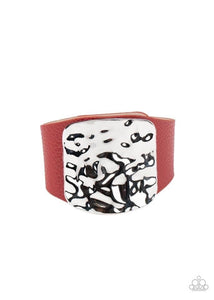 Paparazzi "Brighten Up" Red Wrap Bracelet Paparazzi Jewelry