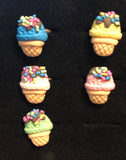 Girls Starlet Shimmer Ice Cream Cone Set of 5 Multi Color Ring Paparazzi Jewelry
