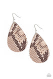 Paparazzi “Hiss Hiss” Brown Earrings Paparazzi Jewelry