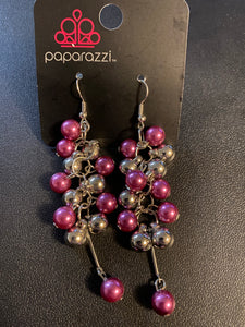 Paparazzi "Pulling Away" Purple Earrings Paparazzi Jewelry