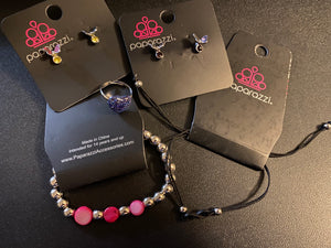 Paparazzi Starlet Shimmer #13 Mixed Lot Infinity Bracelet Heart Ring Butterfly Earrings Paparazzi Jewelry