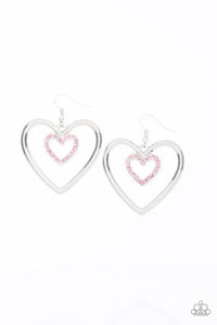 Paparazzi “Heart Candy Couture” Pink Earrings Paparazzi Jewelry