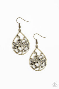 Paparazzi "Enchanted Vines" Brass Earrings Paparazzi Jewelry