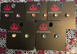 Girl's Starlet Shimmer Set of 5 Multi Color Iridescent Post Stud Earrings Paparazzi Jewelry