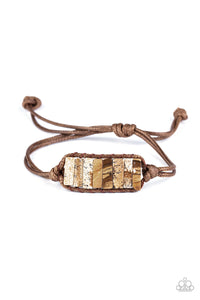 Paparazzi "Canyon Warrior" Brown Bracelet Paparazzi Jewelry