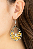 Paparazzi "Dewy Dazzle" Yellow Earrings Paparazzi Jewelry