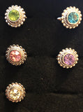 Girl's Starlet Shimmer Set of 5 Multi Color Gem Ornate Silver Rings Paparazzi Jewelry