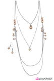 Paparazzi "Imperfect Cadence" Brown Necklace & Earring Set Paparazzi Jewelry