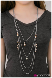 Paparazzi "Imperfect Cadence" Brown Necklace & Earring Set Paparazzi Jewelry