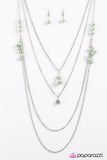 Paparazzi "Imperfect Cadence" Green Necklace & Earring Set Paparazzi Jewelry