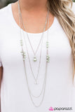 Paparazzi "Imperfect Cadence" Green Necklace & Earring Set Paparazzi Jewelry