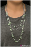 Paparazzi "Imperfect Imperfections" Green Necklace & Earring Set Paparazzi Jewelry