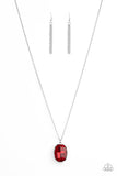 Paparazzi VINTAGE VAULT "Imperfect Iridescence" Red Necklace & Earring Set Paparazzi Jewelry