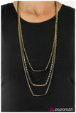 Paparazzi "Im With The Band" Gold Necklace & Earring Set Paparazzi Jewelry