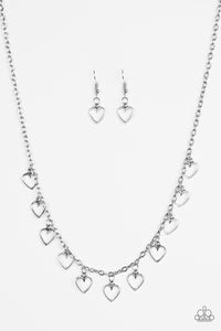 Paparazzi "Im Yours" Silver Necklace & Earring Set Paparazzi Jewelry