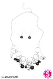 Paparazzi "In A Bind" Black 001LM Necklace & Earring Set Paparazzi Jewelry