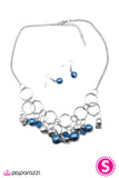 Paparazzi "In A Bind" Blue Necklace & Earring Set Paparazzi Jewelry