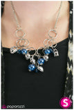 Paparazzi "In A Bind" Blue Necklace & Earring Set Paparazzi Jewelry