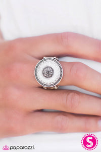 Paparazzi "In A Field Of Roses, Be A Wildflower" White Ring Paparazzi Jewelry