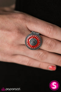 Paparazzi "In A Field Of Roses, Be A Wildflower" Red Ring Paparazzi Jewelry