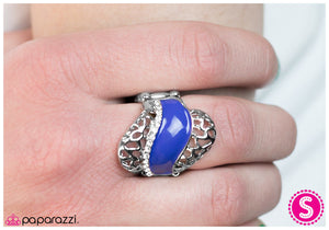 Paparazzi "In All the Right Places - Blue" ring Paparazzi Jewelry