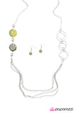 Paparazzi "In Anticipation" Green Necklace & Earring Set Paparazzi Jewelry