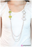 Paparazzi "In Anticipation" Green Necklace & Earring Set Paparazzi Jewelry