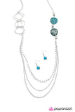 Paparazzi "In Anticipation" Blue Necklace & Earring Set Paparazzi Jewelry