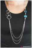 Paparazzi "In Anticipation" Blue Necklace & Earring Set Paparazzi Jewelry