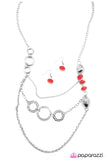 Paparazzi "In A Roundabout Way-Red" necklace Paparazzi Jewelry