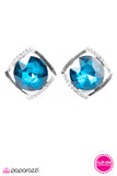 Paparazzi "Inclined To Shine - Blue Clip-On" earring Paparazzi Jewelry