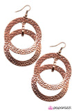 Paparazzi "Incognito" Copper Earrings Paparazzi Jewelry