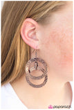 Paparazzi "Incognito" Copper Earrings Paparazzi Jewelry