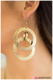 Paparazzi "Incognito" Brass Earrings Paparazzi Jewelry