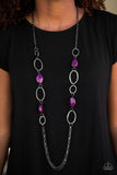 Paparazzi "Industry Shine" Purple Necklace & Earring Set Paparazzi Jewelry