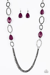 Paparazzi "Industry Shine" Purple Necklace & Earring Set Paparazzi Jewelry