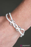 Paparazzi "Infinity and Beyond - White" bracelet Paparazzi Jewelry