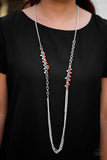 Paparazzi "In For A Surprise" Orange Necklace & Earring Set Paparazzi Jewelry