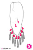 Paparazzi "In-FRINGE-ment - Pink" necklace Paparazzi Jewelry