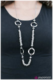 Paparazzi "In It to Win It" Silver Necklace & Earring Set Paparazzi Jewelry