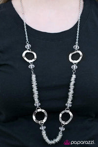 Paparazzi "In It to Win It" White Necklace & Earring Set Paparazzi Jewelry