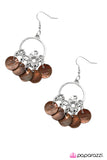 Paparazzi "In One Shell Swoop - Brown" earring Paparazzi Jewelry