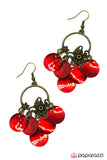 Paparazzi "In One Shell Swoop - Red" earring Paparazzi Jewelry