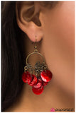 Paparazzi "In One Shell Swoop - Red" earring Paparazzi Jewelry