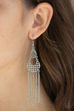 Paparazzi VINTAGE VAULT "Insane Chain" Silver Earrings Paparazzi Jewelry