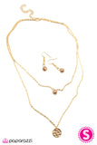 Paparazzi "Inspire Me" Gold Necklace & Earring Set Paparazzi Jewelry